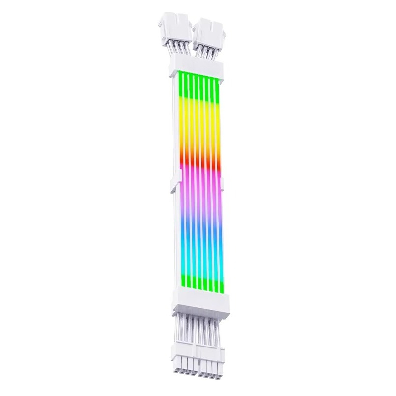 Psu Computer - Przedłużacz ARGB 28Pin LED Elastyczny, Oplotowany
