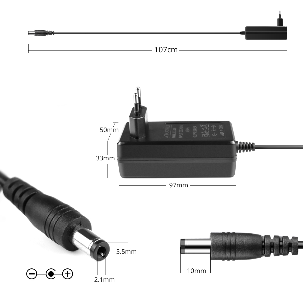 Czarny zasilacz 24 V DC z wtyc – Smps Power Supply recenzja i cena